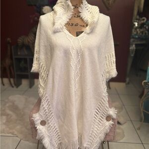 Elegant White Knit Women's Sweater